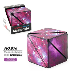 Variedade Geométrica Cubo Mágico Magnético Anti Estresse 3D Cubo de Quebra-Cabeça de Mão para Crianças Aliviador de Estresse Brinquedo Fidget