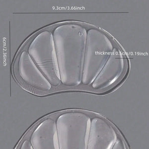 1 Par de Almofadas de Silicone Transparente para Calcanhar e Antepé Unissex Conforto para Saltos Altos Ténis Uso de Verão (Leve e Respirável)