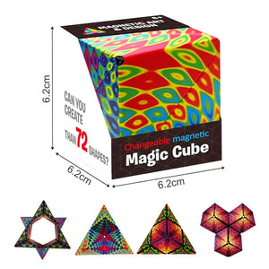 Variedade Geométrica Cubo Mágico Magnético Anti Estresse 3D Cubo de Quebra-Cabeça de Mão para Crianças Aliviador de Estresse Brinquedo Fidget