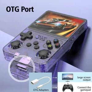 Console de Jogos Portátil Retro R36S - Tela IPS de 3,5 Polegadas, 64GB/128GB/256GB, Dispositivo de Jogos Portátil com Jogos Embutidos
