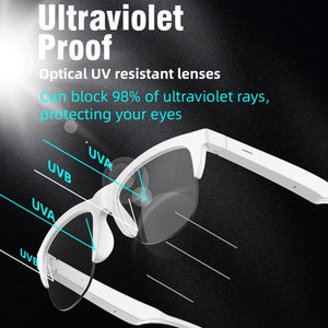 NOVOS Óculos Inteligentes V5.3 Chamada Bluetooth Fones de Ouvido de Alta Qualidade Óculos de Sol para Esportes ao Ar Livre Anti-toque UV Reprodutor de Música para Homens e Mulheres