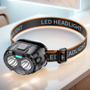 Lanterna de Cabeça LED Poderosa IPX4 à Prova d'Água Lanterna de Emergência 250LM Lanterna de Cabeça LED XPE 500mAh para Pesca, Camping e Caminhadas ao Ar Livre