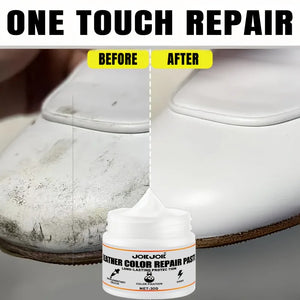 JOKJOK White Leather Restoration Kit - Easy Fixes for Scratched, Faded Leather, Renew Aged Leather Dye, 30g Long-Lasting Repair