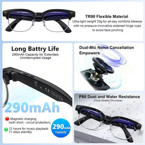 2026 New Upgrade Smart Glasses AI  Camera Photo Recognition Bluetooth Call Translation Video Recording Voice Sunglasses for Men