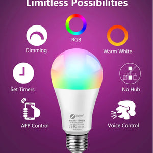 Tuya Smart Led Light Bulb Wifi Zigbee Bluetooth E27 Smart Life Alexa Google Assistant Alice Smartthings RGB 220V 110V Ampoules