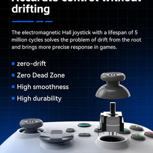 Controlador de jogo móvel sem fio G6 com gatilho Hall e joystick Hall, suportando switch/pc/android/IOS