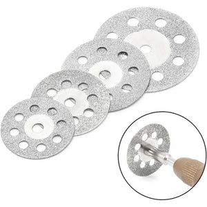 Disco de Corte de Diamante de 22mm Mandril de Roda de Lixa de 3mm para Ferramenta Rotativa de Corte de Metal Peças de Moedor Elétrico
