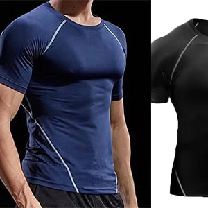Calções de Corrida Masculinos Secagem Rápida Fitness Pretos de Dupla Camada para Homens Novos para Treino de Esportes e Musculação