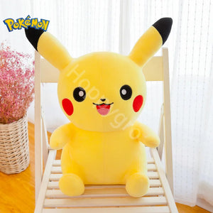 Brinquedos de Pelúcia Pokemon Pikachu de 25cm Kawaii Japão Anime Elfo Boneca de Pelúcia Macia e Fofa Boneca de Cartoon Pikachu Presente de Aniversário para Crianças Meninas