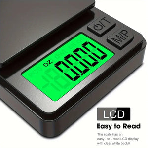 Balança de Precisão de Bolso 1000g X 0,1g - Balança Digital para Gramas, Alimentos, Joias, Onças/Grãos com LCD Retroiluminado - Mini Balança para Viagem
