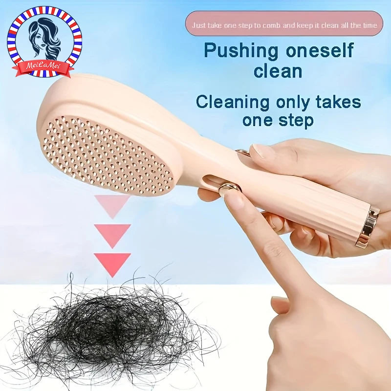 1 peça de Pente Retrátil Mágico - Escova de Massagem e Desembaraçamento do Couro Cabeludo Antiestática para Todos os Tipos de Cabelo - Caixa de Presente de Ferramenta de Beleza