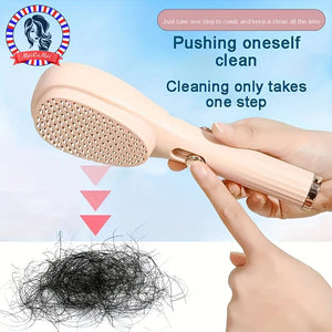 1 peça de Pente Retrátil Mágico - Escova de Massagem e Desembaraçamento do Couro Cabeludo Antiestática para Todos os Tipos de Cabelo - Caixa de Presente de Ferramenta de Beleza