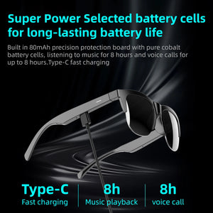 NOVOS Óculos Inteligentes V5.3 Chamada Bluetooth Fones de Ouvido de Alta Qualidade Óculos de Sol para Esportes ao Ar Livre Anti-toque UV Reprodutor de Música para Homens e Mulheres