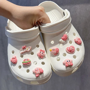 Charms de Sapato de Chef Kirby de Desenho Animado Fofos, Decorações DIY para Tamancos e Sandálias, Acessórios de Sapato de Desenho Animado Engraçados, Presente de Férias para Meninos e Meninas