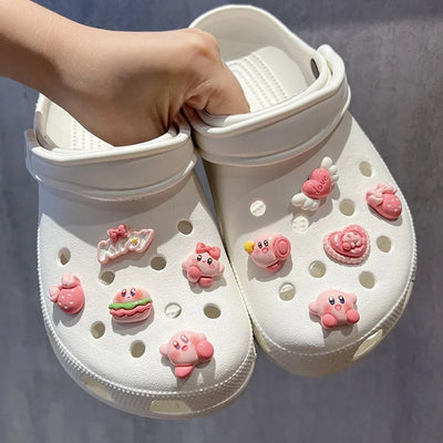 Charms de Sapato de Chef Kirby de Desenho Animado Fofos, Decorações DIY para Tamancos e Sandálias, Acessórios de Sapato de Desenho Animado Engraçados, Presente de Férias para Meninos e Meninas