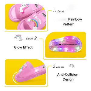 Chinelos para Meninas Chinelos LED para Crianças Chinelos de Banho para Bebês Sandálias para Crianças Sapatos para Meninas e Meninos Sapatos que Acendem para Crianças Pequenas