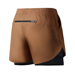 Calções de Corrida Masculinos Secagem Rápida Fitness Pretos de Dupla Camada para Homens Novos para Treino de Esportes e Musculação