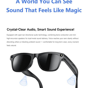 Óculos Inteligentes Xiaomi AI 4K HD Lente Fotocromática Câmera Óculos Chamadas Bluetooth Reprodutor de Música Assistente de Voz Tradução Vídeo