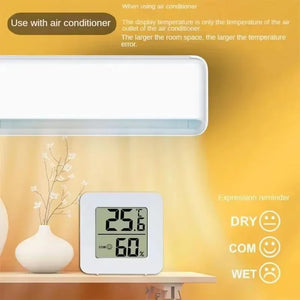 Estação Meteorológica de Casa com Relógio Eletrônico, Medidor de Temperatura e Umidade, Alarme, Termômetro LED, Termo-Higrômetro Multifuncional