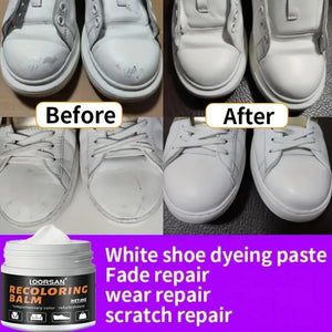 Novo Restaurador de Bordas Brancas para Calçados 35g - Creme Profissional para Reparação de Calçados para Tênis, Botas, Couro, Aplicação Fácil de Cor