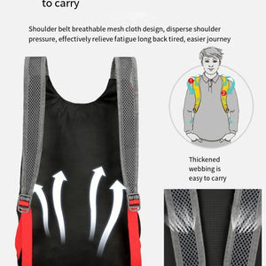 Mochila Dobrável Multifuncional para Atividades ao Ar Livre, Alta Densidade, Leve, Impermeável, de Nylon, Bolsa Esportiva para Camping, Caminhadas e Viagens