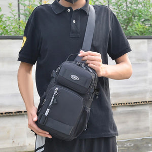 Mochila de ciclismo para homens, bolsa de peito masculina, bolsa de ombro casual para homens, bolsa transversal leve e de grande capacidade