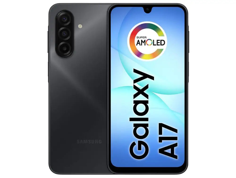 Smartphone Samsung Galaxy A17 256 GB, 4GB RAM, Preto, 6,7", Câmera Tripla + Selfie de 13MP