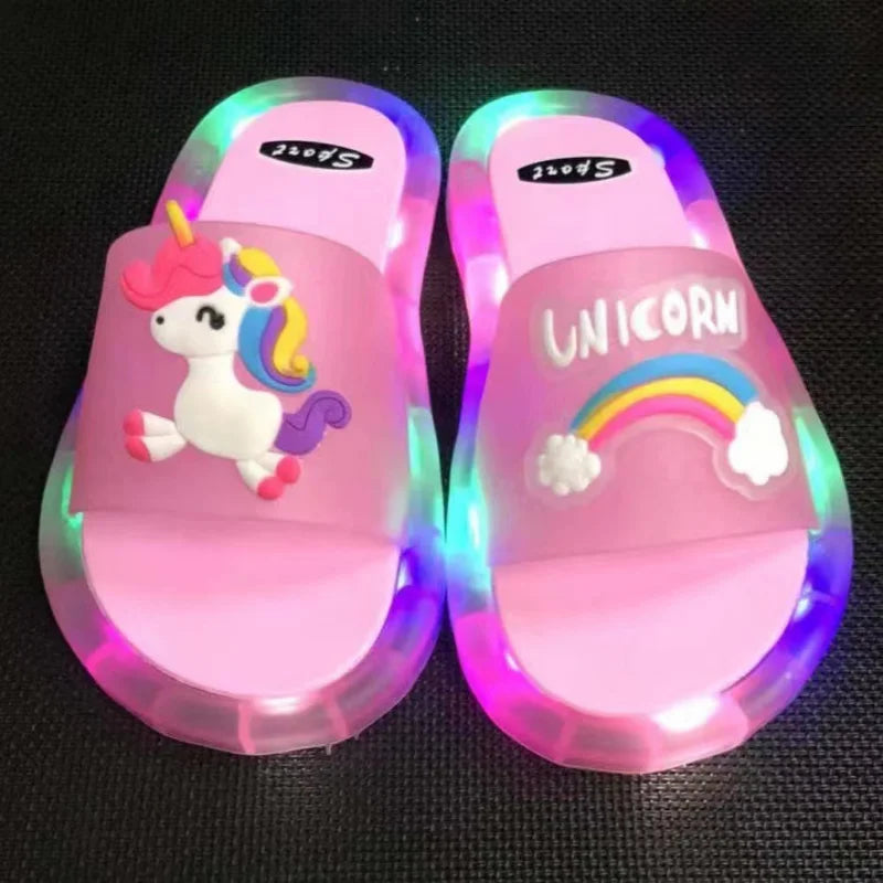 Chinelos para Meninas Chinelos LED para Crianças Chinelos de Banho para Bebês Sandálias para Crianças Sapatos para Meninas e Meninos Sapatos que Acendem para Crianças Pequenas