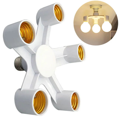 Divisor de Soquete de Base E27 E27 para E27 EU Suporte de Lâmpada LED 2em1/3em1/4em1/5em1/6em1 Adaptador de Soquete de Lâmpada LED Suporte de Lâmpada