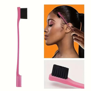 Conjunto de 6 peças de escovas de cabelo, frasco de spray para cabeleireiro, laço para tranças, pente de cauda de rato, escova de desfiar cabelo, escova de controle de bordas.