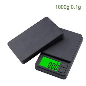 Balança de Precisão Digital de Bolso 1000g X 0,01g com LCD Retroiluminado Miniatura para Medição de Alimentos, Joias, Onças/Grãos para Viagem