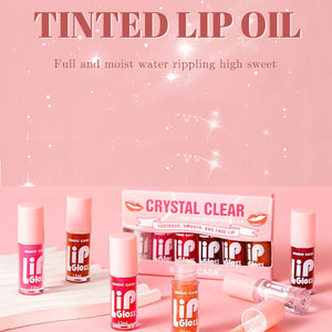 MAGIC CASA 6pcs/conjunto Pequena garrafa Óleo Labial Hidratante de Gel longa duração Hidratante suave brilhante Líquido Hidratante Labial