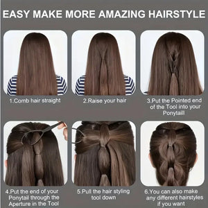 Conjunto de 6 peças de escovas de cabelo, frasco de spray para cabeleireiro, laço para tranças, pente de cauda de rato, escova de desfiar cabelo, escova de controle de bordas.