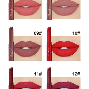 Batom Matte Matte Não Desbotável Hidratante Maquiagem Europeia e Americana Batom Matte Veludo Batom Matte à Prova d'Água Não Fácil de Desbotar Batom Matte Batom
