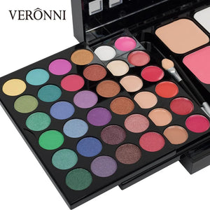 Paleta de Sombras Glitter 40/74/78 Cores Matte à Prova d'Água Longa Duração Pó Compacto Kit de Cosméticos Ferramentas de Maquiagem para Mulheres Fashion
