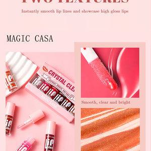 MAGIC CASA 6pcs/conjunto Pequena garrafa Óleo Labial Hidratante de Gel longa duração Hidratante suave brilhante Líquido Hidratante Labial