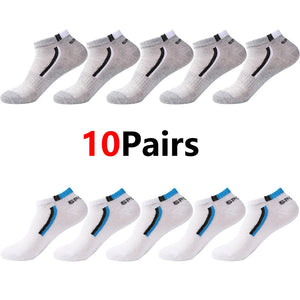 30 Pares de Meias Masculinas Meia de Malha Respirável Curta Casual Meias de Esporte com Bloco de Cores Meias Esportivas Absorvem Suor Tornozelo