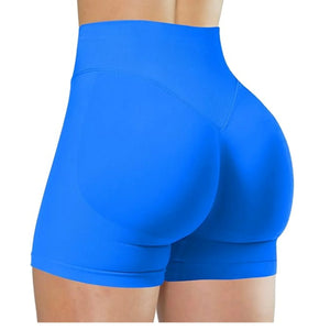 Shorts de Yoga de Cintura Alta para Mulheres de Verão, Elegantes e Sexy, Calças de Fitness para Corrida, Leggings de Yoga em Cores Sólidas, Meias Elásticas