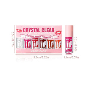MAGIC CASA 6pcs/conjunto Pequena garrafa Óleo Labial Hidratante de Gel longa duração Hidratante suave brilhante Líquido Hidratante Labial
