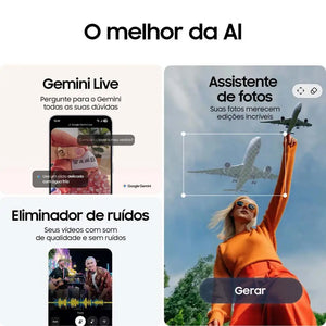Smartphone Samsung Galaxy S25 FE 128GB 5G 8GB RAM Azul Marinho 6,7" Câmera Tripla + 12MP Selfie