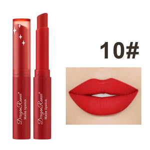 Batom Matte Matte Não Desbotável Hidratante Maquiagem Europeia e Americana Batom Matte Veludo Batom Matte à Prova d'Água Não Fácil de Desbotar Batom Matte Batom