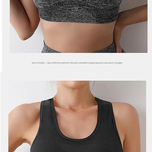 Sutiã Push Up Respirável para Mulheres, Roupas de Esporte, Corrida, Yoga, Fitness