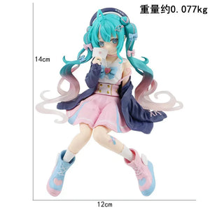 Hatsune Miku Anime Figure Collectible Doll PVC Statue Desktop Decoration Gift for Girls Otaku Cosplay Fans Kawaii Cute Japanese