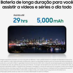 Smartphone Samsung Galaxy A36 128GB 5G 6GB RAM Preto 6,7" Câmera Tripla + 12MP Selfie