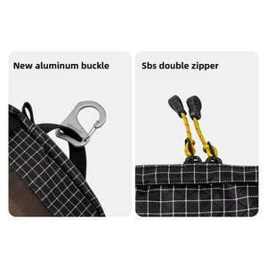 HIKEMAN Dyneema Fiber Waist Pack 1.1L Impermeável UltraLeve Multi Bolso para Ciclismo Corrida Caminhada Camping Esportes ao Ar Livre