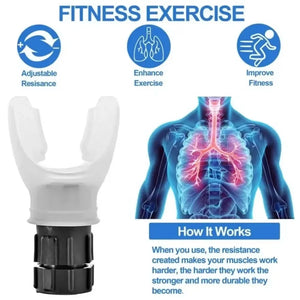 Exercício de Respiração para Pulmões Dispositivo Portátil de Exercício de Respiração para Fitness Dispositivo de Treino de Resistência com Resistências Ajustáveis