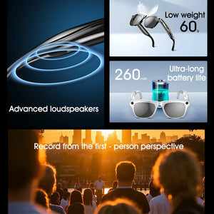 Óculos Inteligentes Xiaomi AI 4K HD Lente Fotocromática Câmera Óculos Chamadas Bluetooth Reprodutor de Música Assistente de Voz Tradução Vídeo