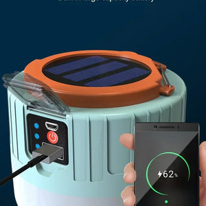 Lanterna de Camping Portátil Power Bank Lanterna LED para Camping Lanterna de Mão à Prova d'Água Luz de Tenda Externa Lanterna Recarregável Holofote Lanterna