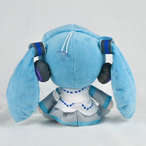 Desenho animado 20cm Boneca de pelúcia Hatsune Miku Brinquedo Anime sakura Miku snow Miku Personagem Kawaii Posição sentada Fufu Presente de Natal para crianças