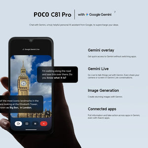Smartphone POCO C81 Pro Versão Global 6,9 polegadas Display 120Hz Bateria de 6000mAh UNISOC T7250 Octa-core HyperOS 3 2026 Telefone Móvel